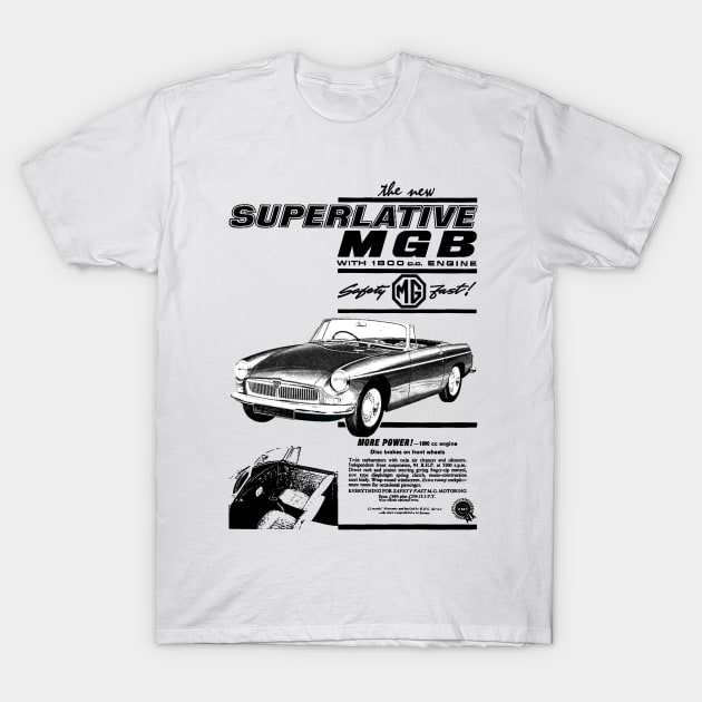 MGB - advert T-Shirt by Throwback Motors